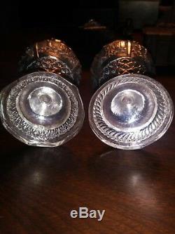 Pair Vintage Sterling Silver Repousse & Reticulated Cabinet Vases Philippines