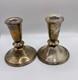 Pair Vintage Sterling Silver Weighted Newport 17214 Candle Holders Candlesticks