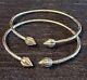 Pair Vintage Sterling West Indies Caribbean Bangle Bracelets Coaco Pods 24g/pair