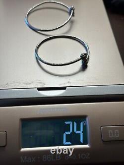 Pair Vintage Sterling West Indies Caribbean Bangle Bracelets Coaco Pods 24g/pair