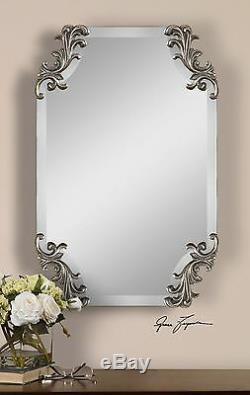 Pair Vintage Style Home Decor Beveled Wall Mirror Contemporary