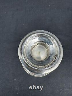 Pair Vintage TOWLE Sterling Weighted Candlesticks, Etched glass Shades, 12 3/4