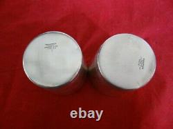 Pair Vintage Tiffany & Co Sterling Silver Mint Julep Cups # 22875 No Mono