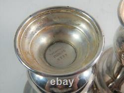 Pair Vintage Tiffany & Co. Sterling Silver Urn Cup Goblet Vases Pattern 2729