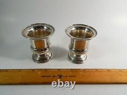 Pair Vintage Tiffany & Co. Sterling Silver Urn Cup Goblet Vases Pattern 2729