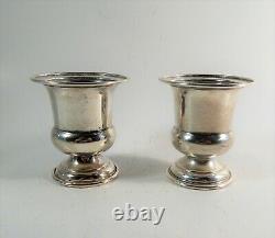 Pair Vintage Tiffany & Co. Sterling Silver Urn Cup Goblet Vases Pattern 2729