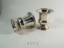 Pair Vintage Tiffany & Co. Sterling Silver Urn Cup Goblet Vases Pattern 2729