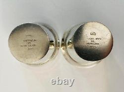 Pair Vintage USSR Gilt Sterling Silver 875 900 Cups Etched Vietnam 58.5 gr