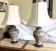 Pair Of 1959 Vintage Silver Thistle Table Lamps