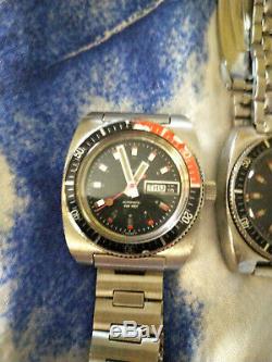 Pair of 1974 Caravelle Automatic Devil Divers with Dual Date Windows