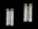 Pair Of 2 Vtg Doria Wall Lights Frosted Glass Tubes, Germany, 1960's