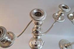 Pair of 2 Vintage Candlesticks 15 Tall Fisher Sterling Weighted 375 3lbs 9oz