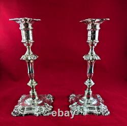 Pair of 2 Vintage Hawksworth, Eyre & Co Ltd. Sterling Silver Candlesticks