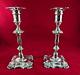 Pair Of 2 Vintage Hawksworth Eyre & Co Ltd Sterling Silver Candlesticks