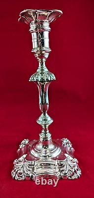 Pair of 2 Vintage Hawksworth, Eyre & Co Ltd. Sterling Silver Candlesticks