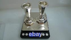 Pair of Candlestick Holders Beautiful Vintage Silver 925