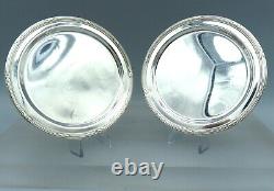Pair of Christofle Silver Plated Wine Bottle Coasters Carafe Stand RUBANS 14.5cm