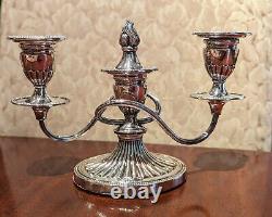 Pair of Convertible Vintage Sterling Silver Twisted 3 Arm Candelabras