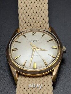 Pair of Croton Mens Watches Vintage 17-Jewel Swiss