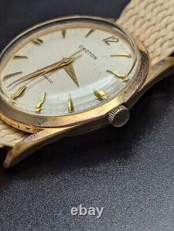 Pair of Croton Mens Watches Vintage 17-Jewel Swiss