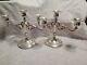 Pair Of Fisher Silversmith Weighted Sterling 3 Light Candelabras #313