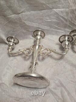 Pair of Fisher Silversmith Weighted Sterling 3 Light Candelabras #313
