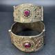 Pair Of Handcrafted Afghan Tribal Pure Silver Bracelets Vintage Ethnic Jewelry