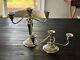 Pair Of International Silver 3 Arm Weighted Candelabras Vintage