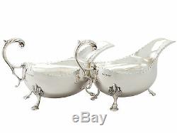 Pair of Irish Sterling Silver Sauceboats Vintage 1967
