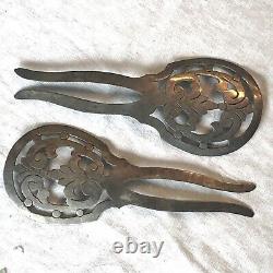 Pair of Large TAXCO VINTAGE MEXICAN STERLING SILVER HAIR PINS Signed