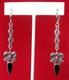 Pair Of Rare Vintage 3-inch Sterling Silver & Marcasite Earrings/hippie/boho