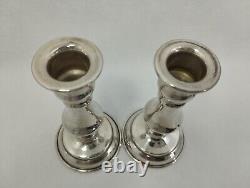 Pair of Silver 925 Candle Holders Beautiful Vintage