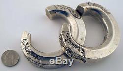 Pair of Silver Akha Bracelets (Thailand)/ Vintage Hill Tribe