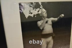 Pair of Silver Gelatin B/W Vintage English Photographs of Boxing Father/Son