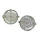 Pair Of Sterling Silver Aztec Calendar Ashtrays 925 Unused Patina Vintage Decor