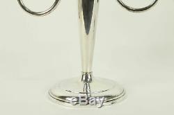 Pair of Sterling Silver Vintage Weighted Triple Candelabra #32443