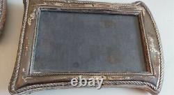 Pair of Vintage 1920 G & C Ltd Sterling Silver Picture Frames 5.25 x 3.25