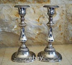 Pair of Vintage 1940 Reed & Barton Silver Plated Hotel Candle Holders