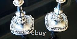 Pair of Vintage 1940 Reed & Barton Silver Plated Hotel Candle Holders