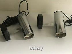 Pair of Vintage 1970's Italian Targetti Sankey Chrome Wall Lights