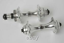 Pair of Vintage 1980s Campagnolo C Record ISO 1.375 x 24 32 hole Hubs 100/130