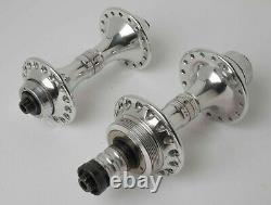Pair of Vintage 1980s Campagnolo C Record ISO 1.375 x 24 32 hole Hubs 100/130