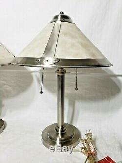 Pair of Vintage 1998 Tensor Mica Table Lamps