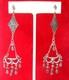 Pair Of Vintage 3-inch Sterling & Marcasite Chandelier Earrings/boho/hippie