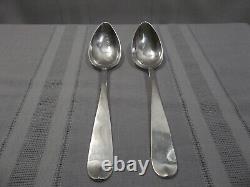 Pair of Vintage 900 Silver Serving Spoons Signed FF G