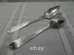 Pair of Vintage 900 Silver Serving Spoons Signed FF G