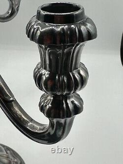 Pair of Vintage Alpaca Silver Candelabras