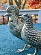 Pair Of Vintage Andrea By Sadek Silvertone Metal Pheasant Birds