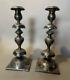 Pair Of Vintage Antique Norblin & Co. 12 Silverplate Candlesticks