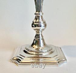 Pair of Vintage CARTIER STERLING GEORGIAN CANDLESTICKS 9 1/4 Weighted # 2143